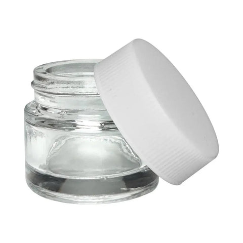 10 Ml Clear Round Glass Concentrate Jar With Cap - 50 Count - The Supply Joint