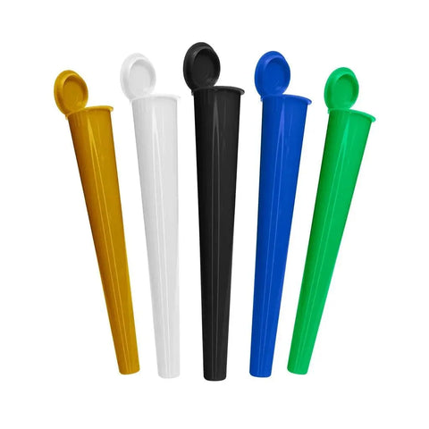 109 Mm Plastic Conical Pop Top Pre-roll Tube Assorted Colors - 1000 Count - The Supply Joint