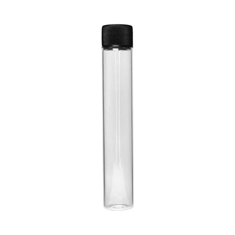 115 Mm - 20 Mm Clear Glass Pre-roll Tube With Black Cap - 1008 Count - The Supply Joint 