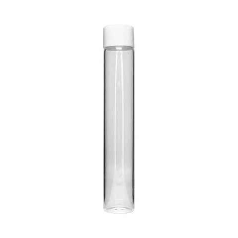 120 Mm - 20 Mm Clear Glass Pre-roll Tube With Cap - 50 Count - The Supply Joint