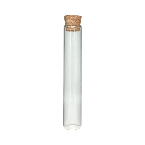 120 Mm - 20 Mm Straight Mouth Glass Pre-roll Tube With Natural Cork - 50 Count - The Supply Joint