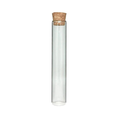 120 Mm - 20 Mm Straight Mouth Glass Pre-roll Tube With Natural Cork - 50 Count - The Supply Joint 