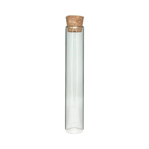 120 Mm - 20 Mm Straight Mouth Glass Pre-roll Tube With Natural Cork - 640 Count - The Supply Joint