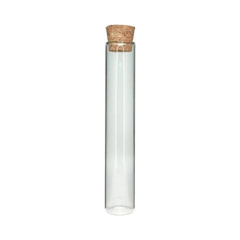 120 Mm - 20 Mm Straight Mouth Glass Pre-roll Tube With Natural Cork - 640 Count - The Supply Joint 
