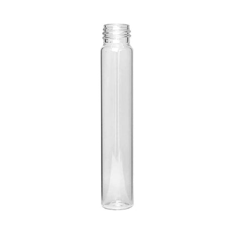 120 Mm - 22 Mm Clear Glass Pre-roll Tube With Plastic Cap - 50 Count - The Supply Joint 