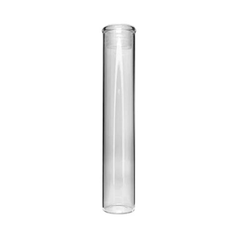 120 Mm - 22 Mm Clear Glass Pre-roll Tube With Plastic Stopper - 50 Count - The Supply Joint