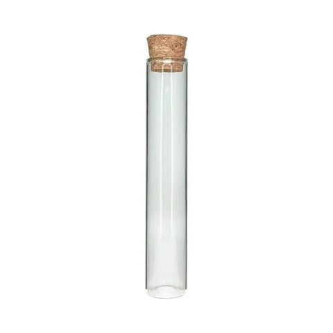 120 Mm - 22 Mm Straight Mouth Glass Pre-roll Tube With Natural Cork - 50 Count - The Supply Joint
