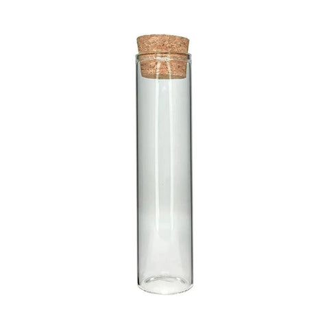 120 Mm - 30 Mm Straight Mouth Glass Pre-roll Tube With Natural Cork - 50 Count - The Supply Joint