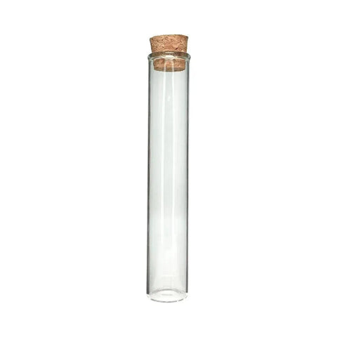 125 Mm - 22 Mm Straight Mouth Glass Pre-roll Tube With Natural Cork - 50 Count - The Supply Joint