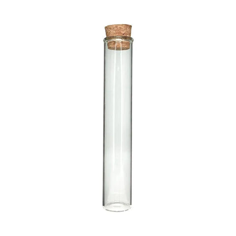 125 Mm - 22 Mm Straight Mouth Glass Pre-roll Tube With Natural Cork - 570 Count - The Supply Joint