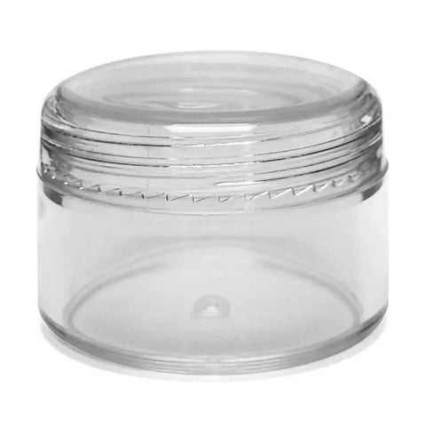 15 Gram Clear Plastic Round Concentrate Jar With Cap - 1000 Count - The Supply Joint