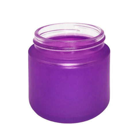 2 Oz Frosted Glass Jar With Plastic Lid - 200 Count - The Supply Joint