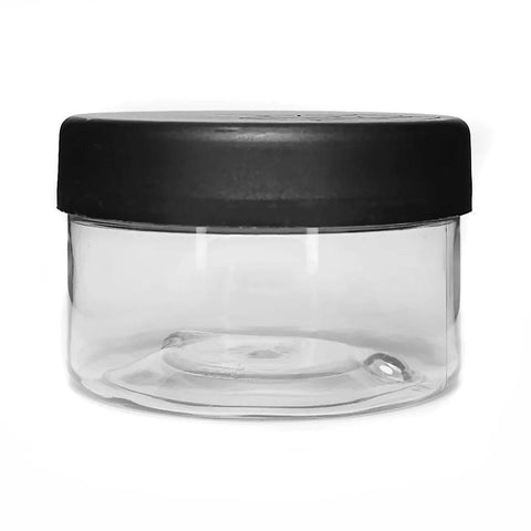 4 Oz Clear Plastic Jar With Black Child Resistant Cap - 280 Count - The Supply Joint 