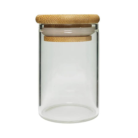 47 Mm - 70 Mm Airtight Glass Jar With Bamboo Lid - 300 Count - The Supply Joint 