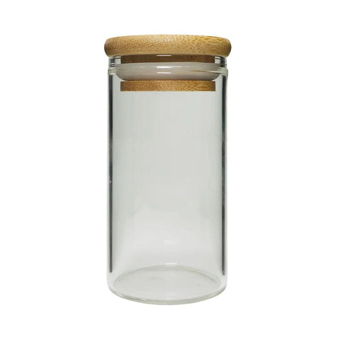 47 Mm - 90 Mm Airtight Glass Jar With Bamboo Lid - 240 Count - The Supply Joint 