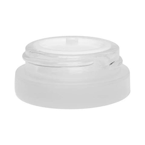 5 Gram Clear Frosted Glass Jar With Wood Cap - 480 Count - The Supply Joint