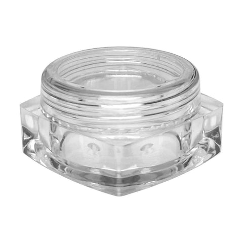 5 Gram Clear Plastic Square Pillow Concentrate Jar With Cap - 50 Count - The Supply Joint 