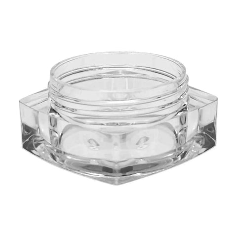 5 Gram Clear Plastic Square Pillow Concentrate Jar With Cap - 50 Count - The Supply Joint