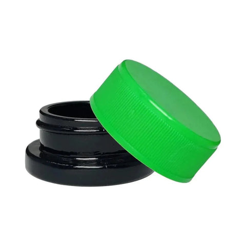 5 Ml Black Round Glass Concentrate Jar With Cap - 480 Count - The Supply Joint