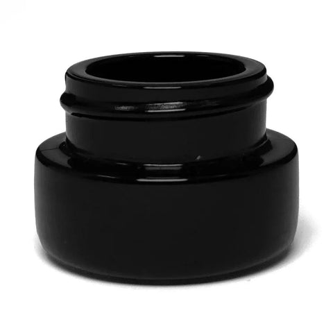 5 Ml Black Round Uv Glass Concentrate Jar With Cap - 50 Count - The Supply Joint