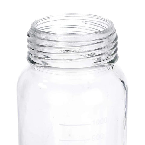 500 mL Wide Mouth Graduated Round Reagent Lab Glass Bottle With Orange Polypropylene Screw Cap - The Supply Joint