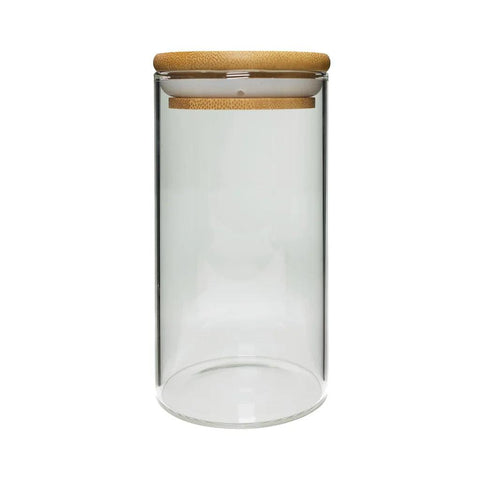 65 Mm - 120 Mm Airtight Glass Jar With Bamboo Lid - 160 Count - The Supply Joint 