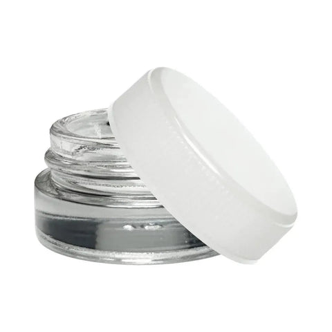 7 Ml Clear Straight Round Glass Concentrate Jar With Cap - 360 Count - The Supply Joint