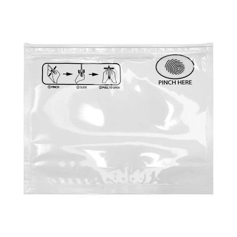 8" x 6" Pinch & Slide Mylar Child Resistant Zip Bags - 50 Count - The Supply Joint