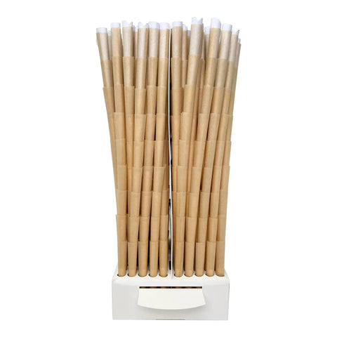 84mm - 26mm 1 1/4 Unbleached Pre-rolled Cones - 900 Count - The Supply Joint