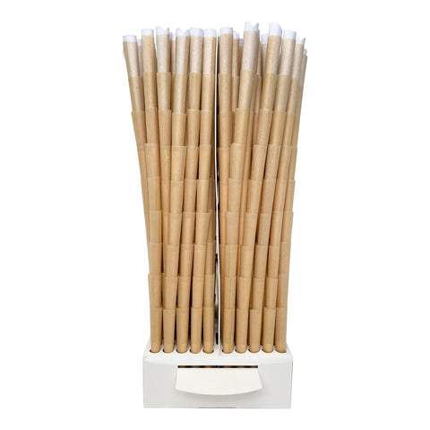 84mm - 26mm 1 1/4 Unbleached Pre-rolled Cones - 900 Count - The Supply Joint 