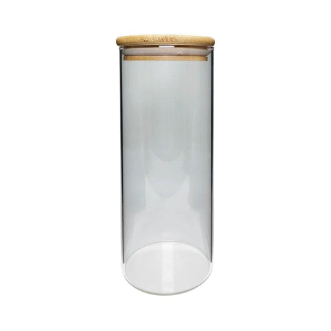 85 Mm - 200 Mm Airtight Glass Jar With Bamboo Lid - 60 Count - The Supply Joint 