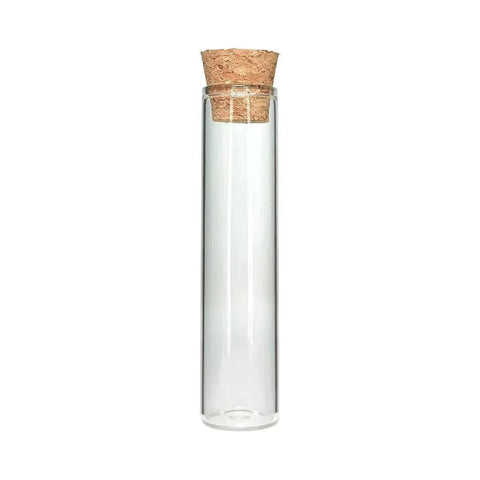 89 Mm - 20 Mm Straight Mouth Glass Pre-roll Tube With Natural Cork - 50 Count - The Supply Joint