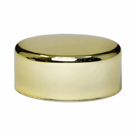 9 Ml Gold Chrome Round Glass Concentrate Jar With Gold Chrome Cap - 50 Count - The Supply Joint