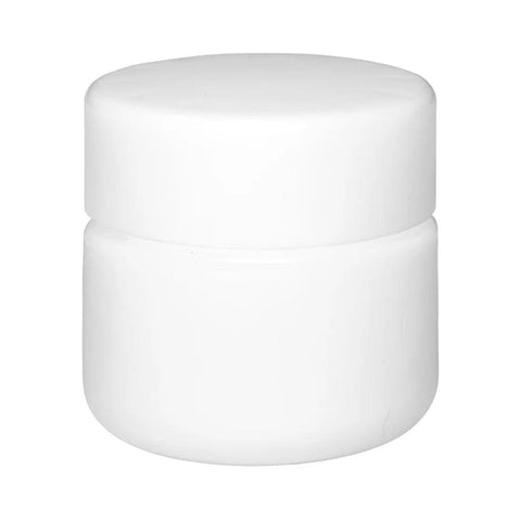 9 Ml White Round Uv Glass Concentrate Jar With White Cap - 360 Count - The Supply Joint 