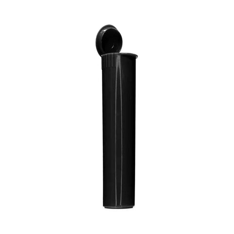 90 Mm Plastic Pop Top Pre-roll Tubes Opaque Black - 100 Count - The Supply Joint