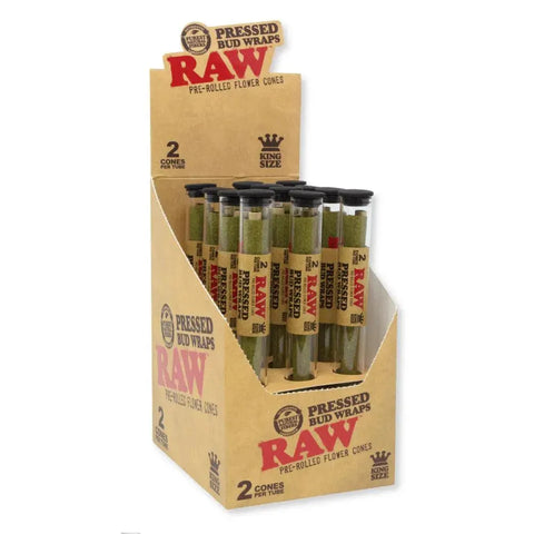 RAW Pressed Bud Wraps Pre-Rolled Flower Cones
