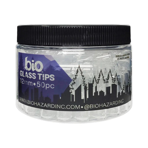 Bio 12mm Carbon Glass Tips - 50 Count - The Supply Joint 