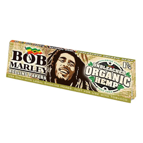 Bob Marley Unbleached Organic Hemp 1 ¼” Rolling Paper - 50 Pack - The Supply Joint