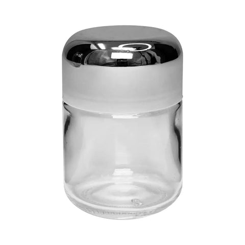 Child Resistant 2 Oz Clear Round Glass Jar With Arch Cap - 160 Count - The Supply Joint
