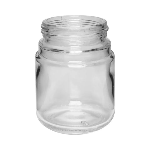 Child Resistant 2 Oz Clear Round Glass Jar With Arch Cap - 160 Count - The Supply Joint
