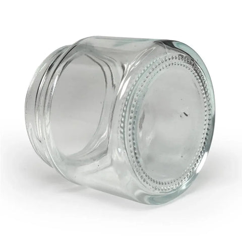 Child Resistant 2 Oz Clear Round Glass Jar With Slim Cap - 160 Count - The Supply Joint