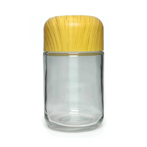 Child Resistant 4 Oz Clear Round Glass Jar With Arch Cap - 120 Count - The Supply Joint