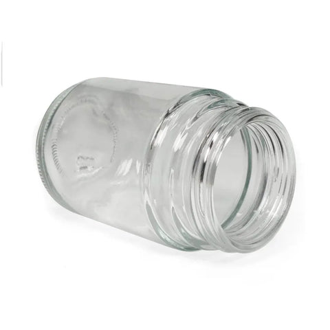 Child Resistant 4 Oz Clear Round Glass Jar With Arch Cap - 120 Count - The Supply Joint