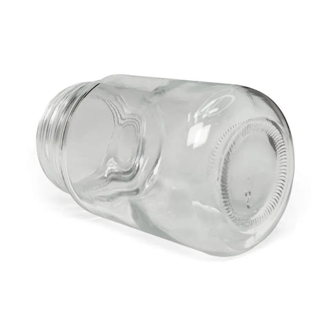 Child Resistant 4 Oz Clear Round Glass Jar With Arch Cap - 120 Count - The Supply Joint