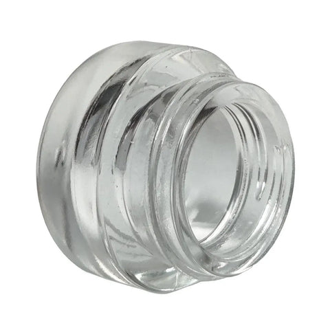 Child Resistant 5 Ml Clear Round Glass Concentrate Jar With Cap - 480 Count - The Supply Joint