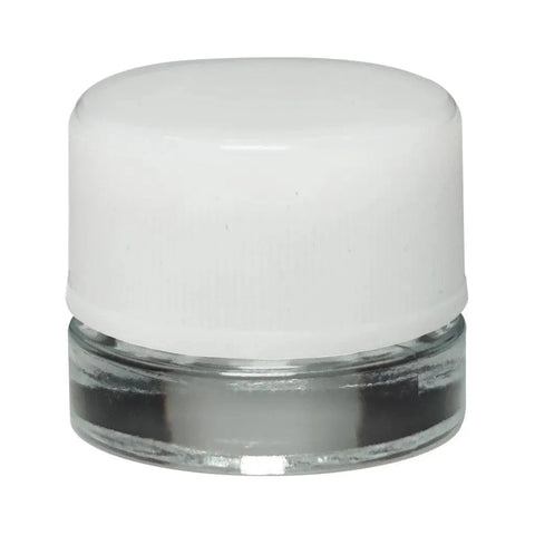 Child Resistant 5 Ml Clear Round Glass Concentrate Jar With Cap - 480 Count - The Supply Joint