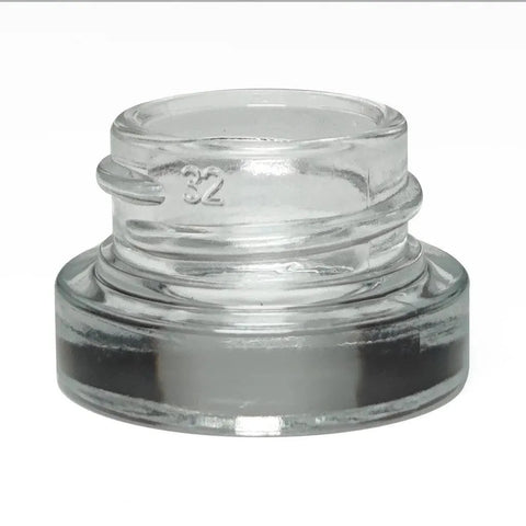 Child Resistant 5 Ml Clear Round Glass Concentrate Jar With Cap - 480 Count - The Supply Joint