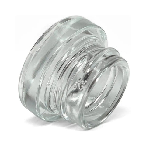 Child Resistant 5 Ml Clear Round Glass Concentrate Jar With Cap - 480 Count - The Supply Joint