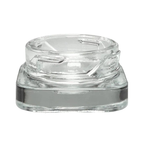 Child Resistant 5 Ml Clear Square Glass Concentrate Jar With Cap - 480 Count - The Supply Joint