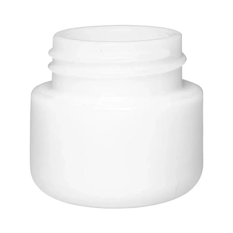 Child Resistant 5 Ml White Round Uv Glass Concentrate Jar With White Cap - 300 Count - The Supply Joint